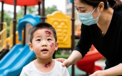 男童游乐场摔伤 家长索祛疤费遭拒