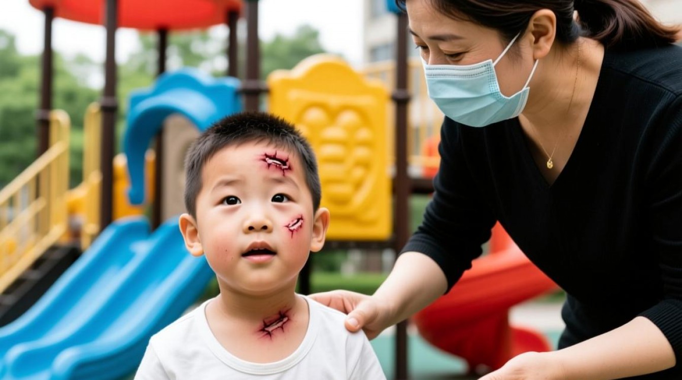 男童游乐场摔伤 家长索祛疤费遭拒-图1 男童游乐场摔伤 家长索祛疤费遭拒-图1