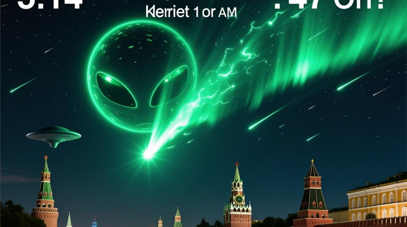 神秘绿色球体划过莫斯科上空-图1 神秘绿色球体划过莫斯科上空-图1