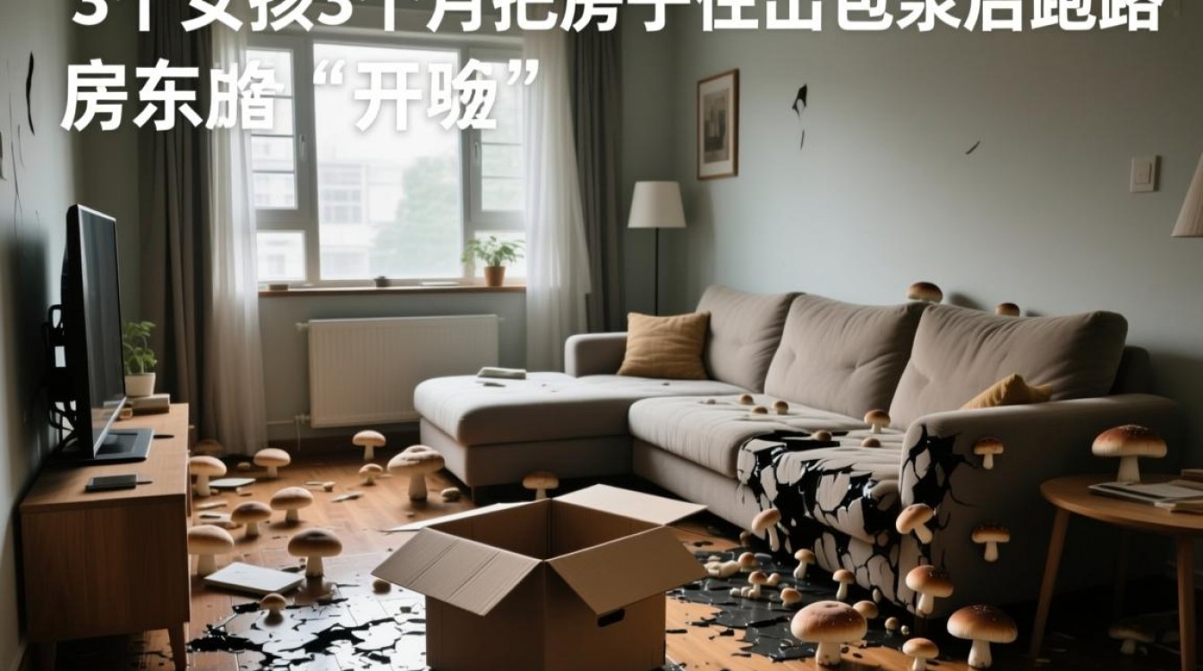 3个女孩2个月将房子住“包浆”跑路-图1