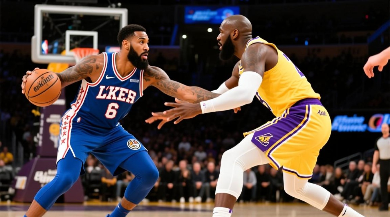 76人打湖人，76人首发五人组能否克制湖人三巨头？-图1