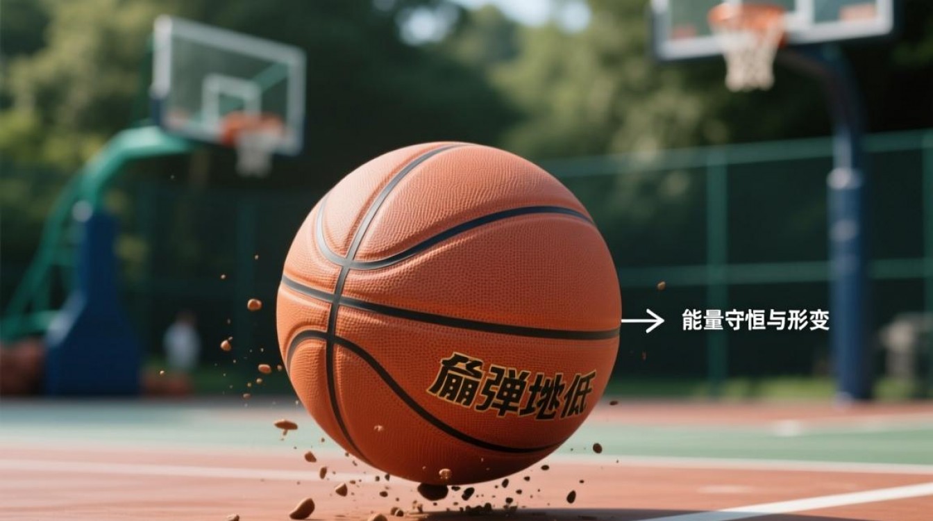 为什么篮球越扁弹地越低？原因是什么？-图1