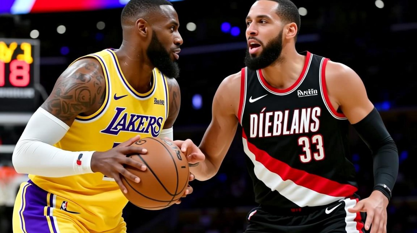 湖人对战开拓者最终比分会是多少？-图2