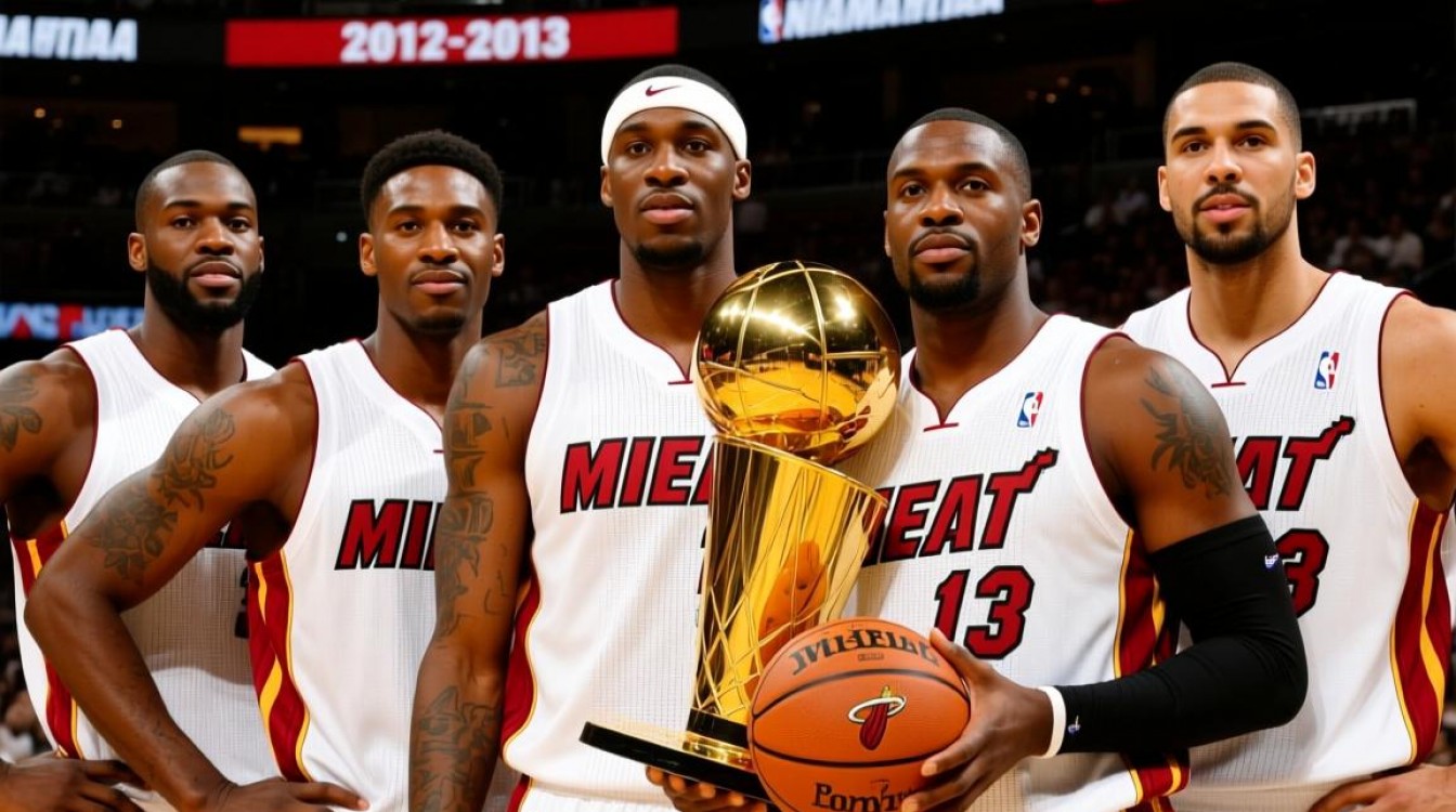 热火夺冠赛季的夺冠阵容是哪五位核心球员？-图1