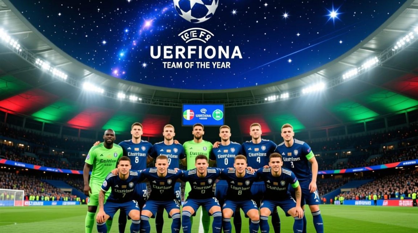 欧足联最佳阵容合影-图2