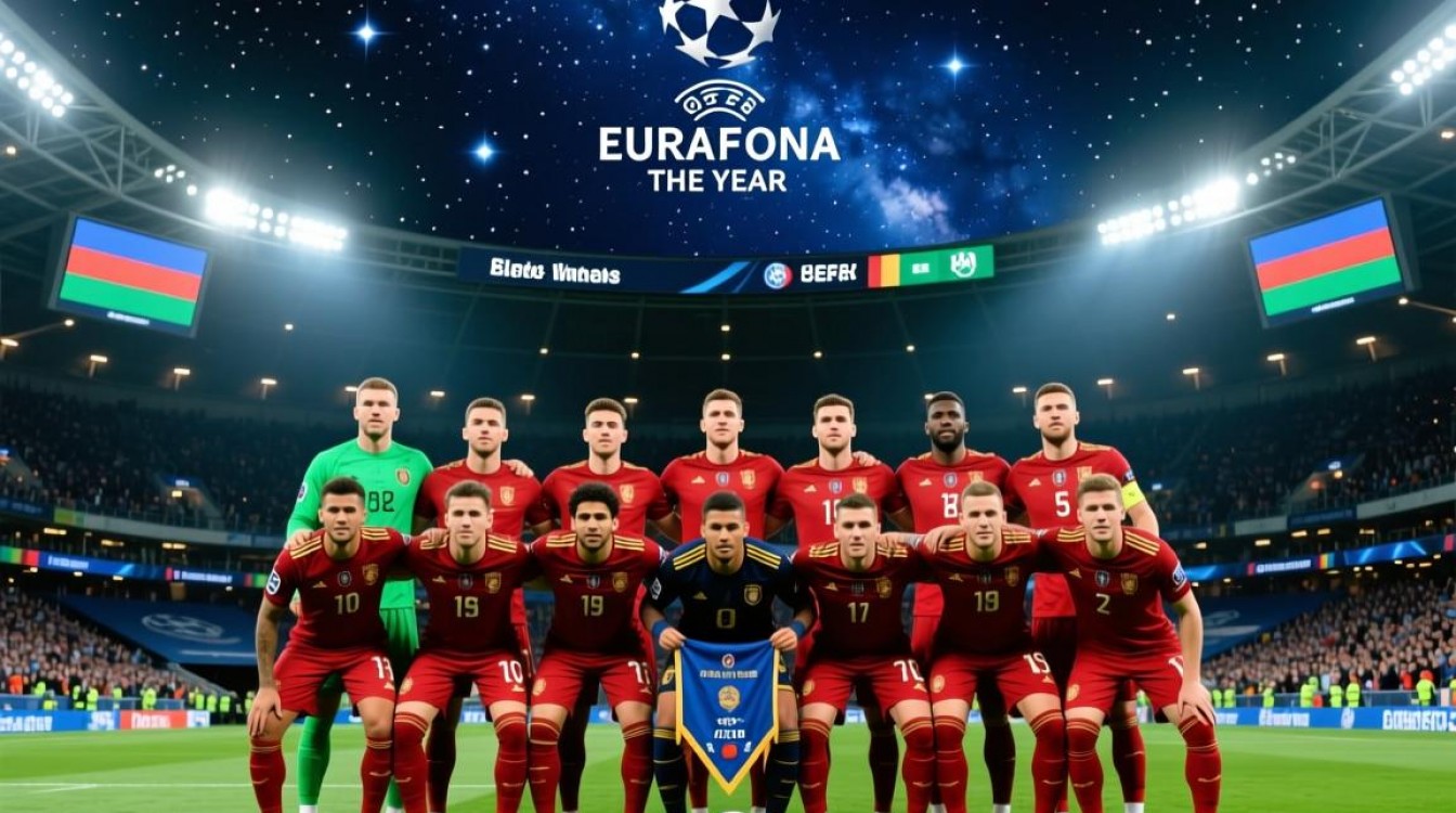 欧足联最佳阵容合影-图3